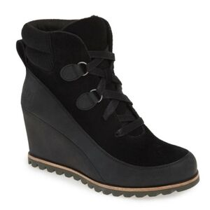 UGG Black Wedge Boots